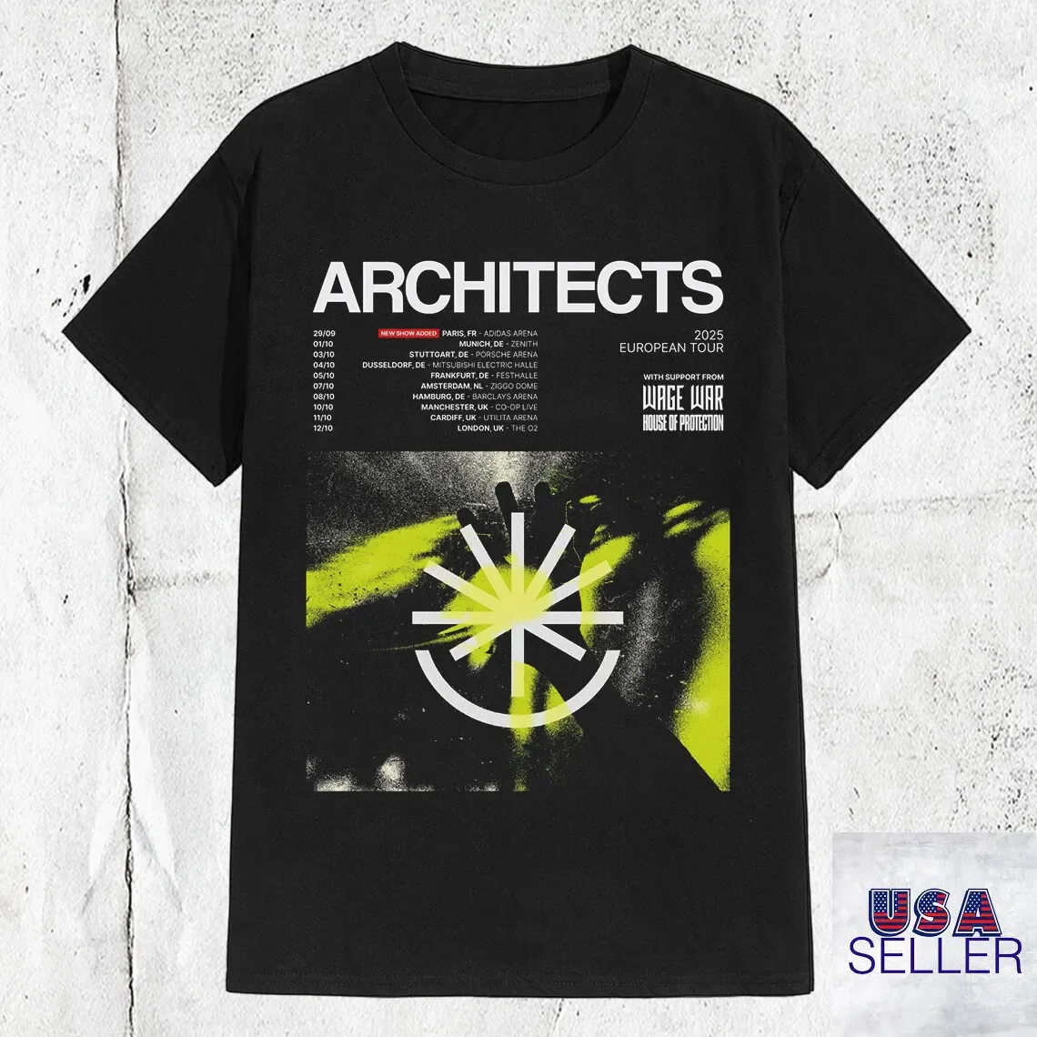 ARCHITECTS Band European Tour With Wage War Black Cotton T shirt Size S-5XL