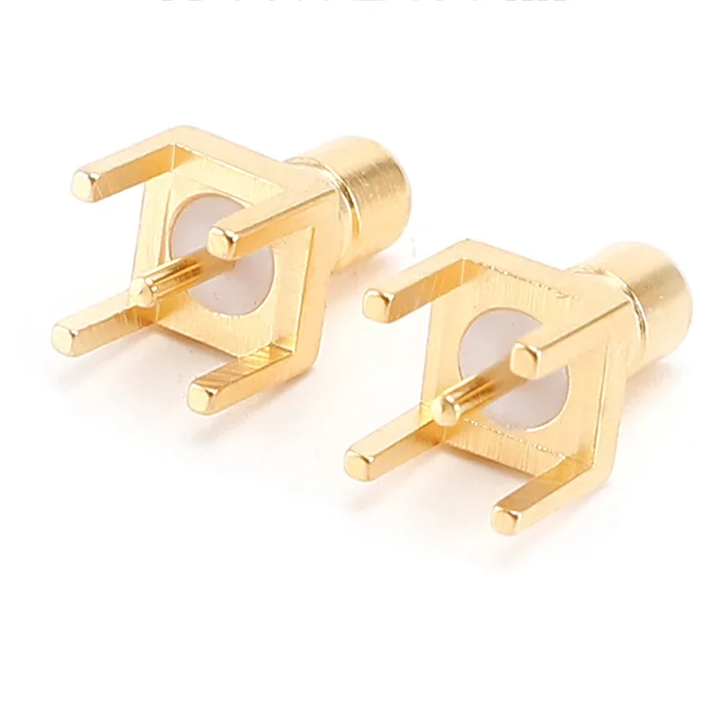 5/20/100 Piezas de Conector Macho SMB de Alta Calidad para Montaje en PCB, Dorado, Terminal Coaxial RF 3