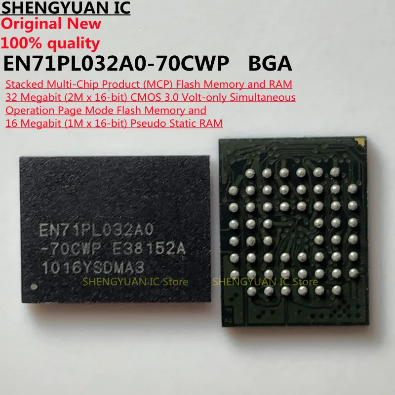 2Pcs EN71PL032A0-70CWP EN71PL032A0 BGA Stacked Multi-Chip Product (MCP) Flash Memory and RAM Original New 100% quality