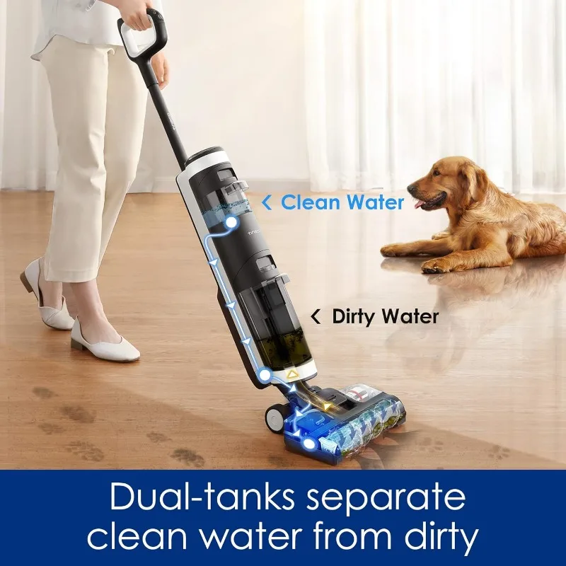 Tineco Floor ONE S3 Cordless Hardwood Floors Cleaner, Wet Dry Vacuum Cleaners for Multi-Surface Cleaning w/ Smart Control System