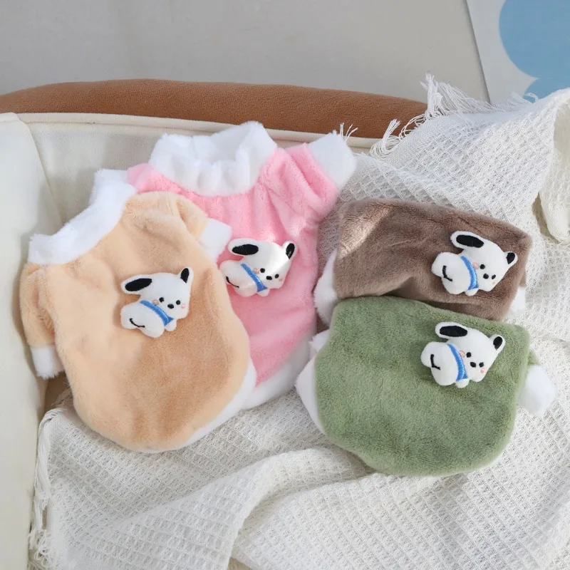 

Sanrio Pochacco Dog Cat Hoodie, Plush Fleece Pullover for Small Pets, Warm Cute Winter Clothes with Adorable Pochacco Print