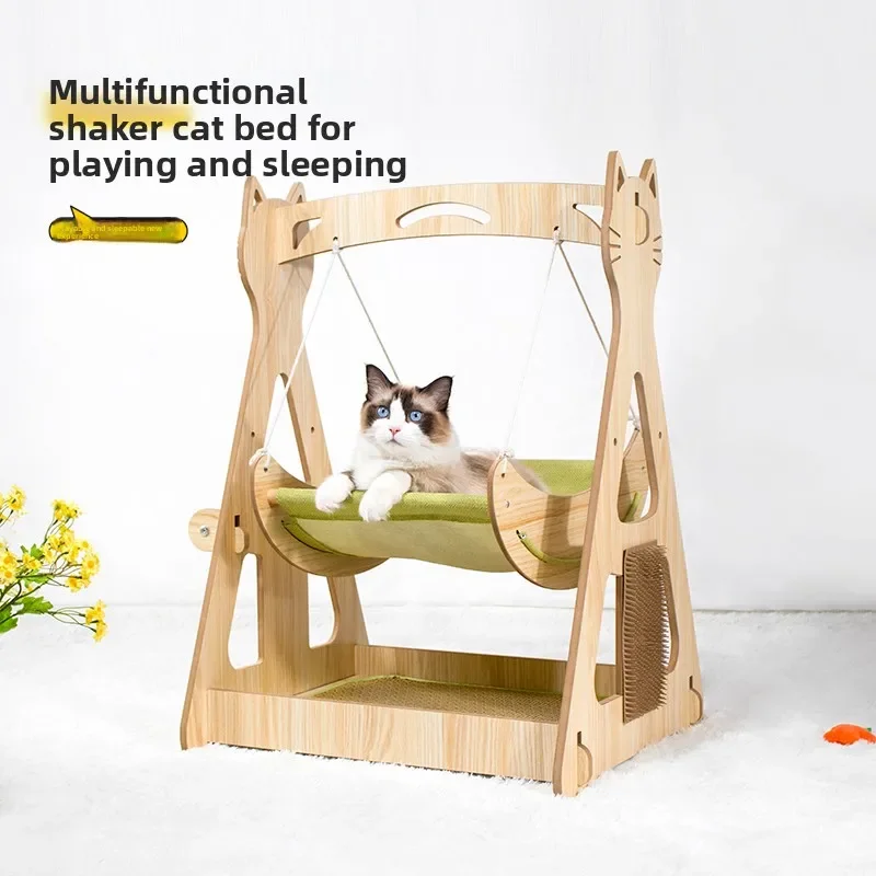 Pet recliner cat toy double cat litter vertical cradle
