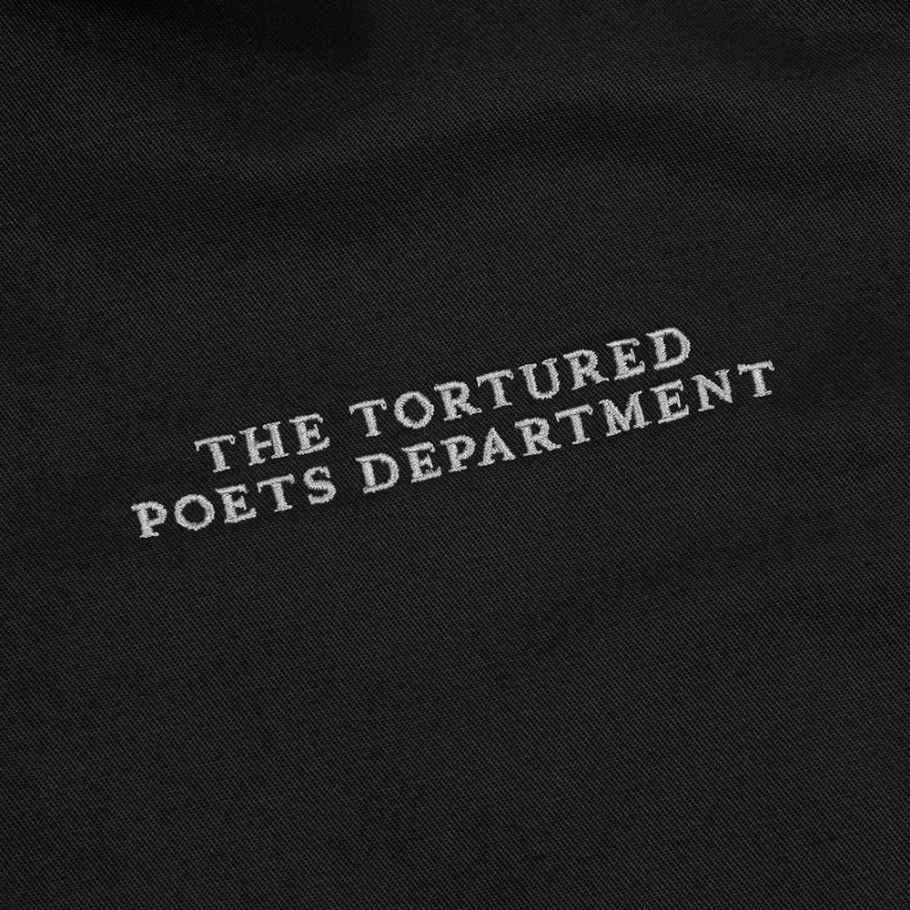 The Tortured Poets Department Embroidery Black Jacket + 2 Patch Set Bundle For Men And Women Stuff Top Outerwear Coat Clothes