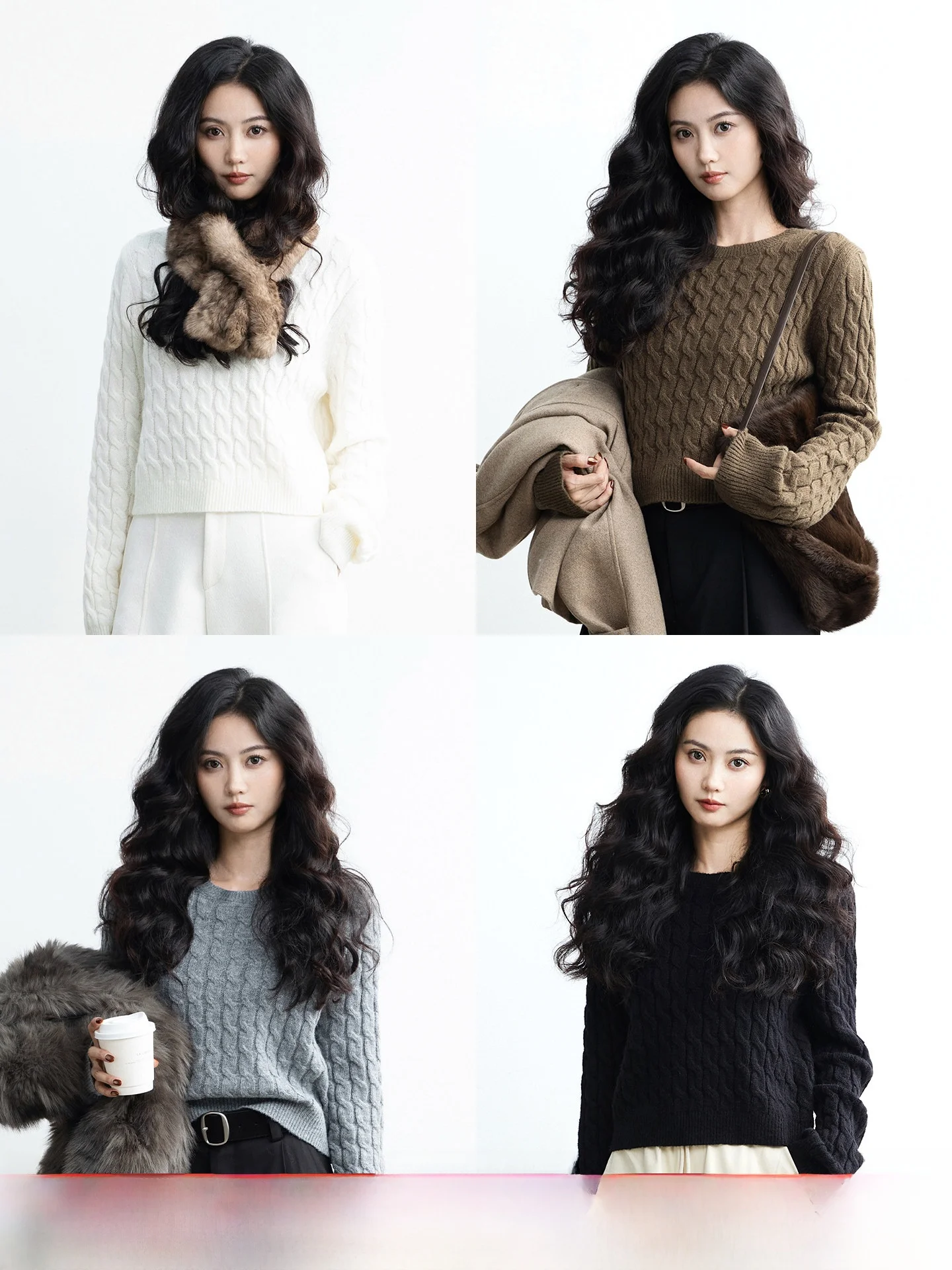 

Taiyang Office Casual High Waist ort Sve Long Ne Knitted Sweater Women's Winter Faion Straight Tube Top