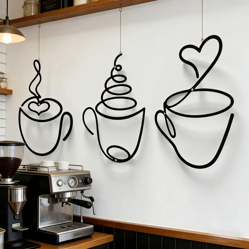 Décoration murale 3 pièces en  - Coffee Tea Mugs avis et prix