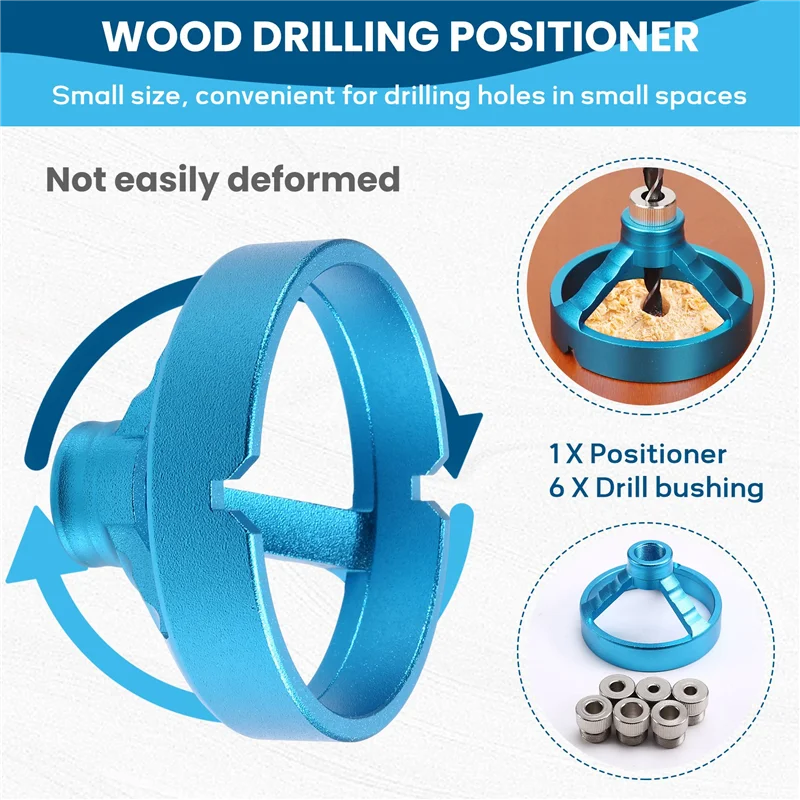 

AB34-90 Degree Drill Guide 5/6/7/8/9/10Mm Drill Bit Hole Puncher Locator Jig Hinged Hole Opener Woodworking Tools