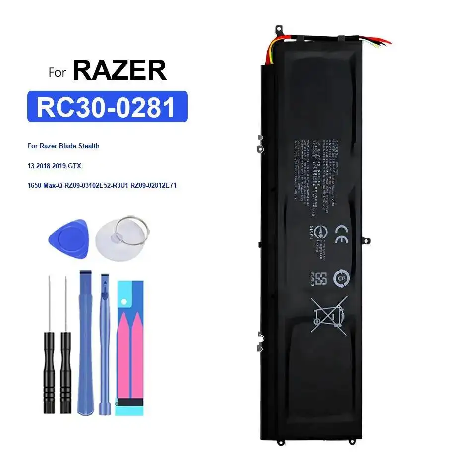 

Battery RC30-0248 RC30-0238 RC30-0328 RC30-0270 RZ09-0270 RZ09-03006 For Razer Blade Stealth 13 15.6 15 2018 2020 Max 2019