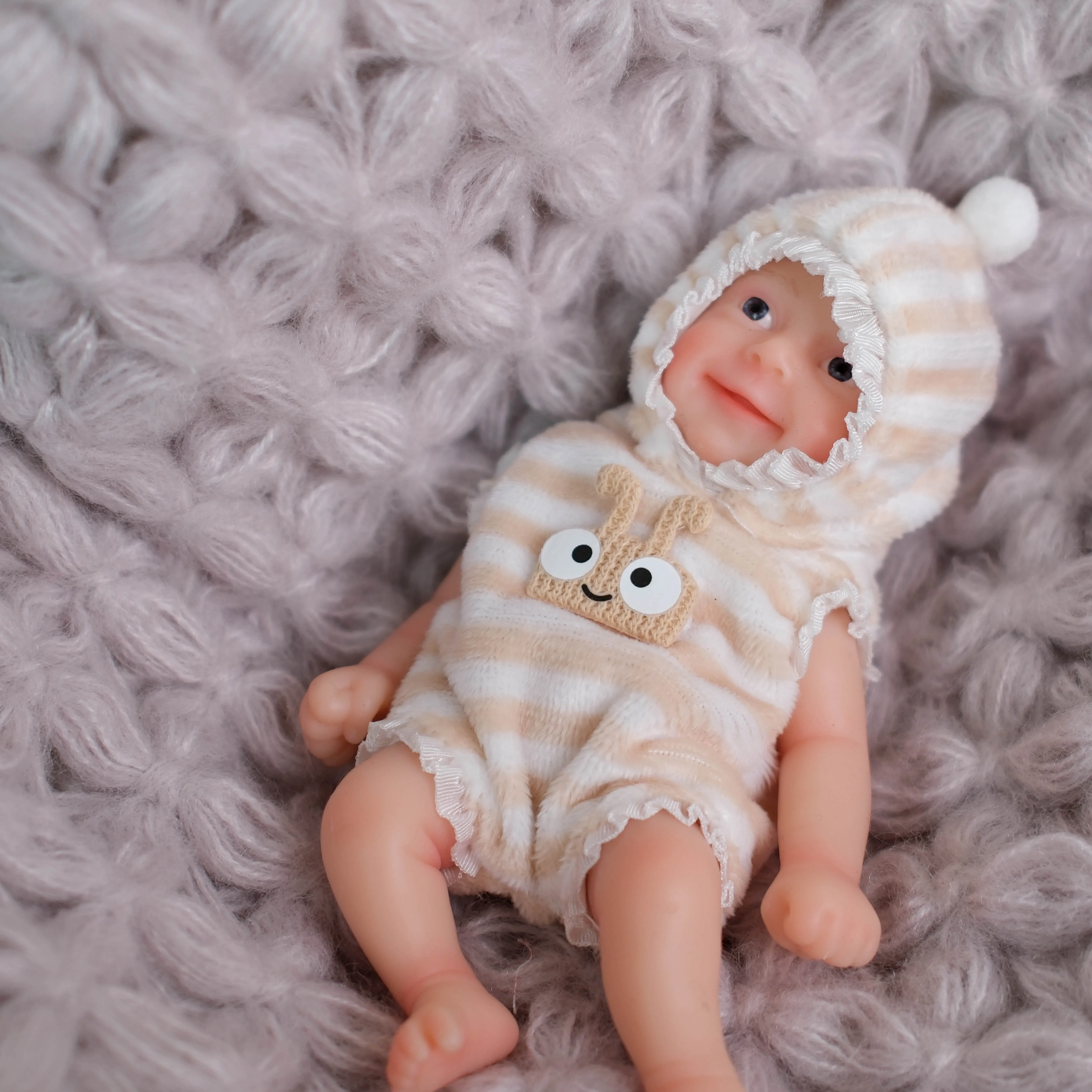 

NPK Мини-кукла Awake 15 см, полностью твердая платиновая силиконовая мягкая гибкая эластичная ладонь, удобная кукла Super Awake Baby Doll