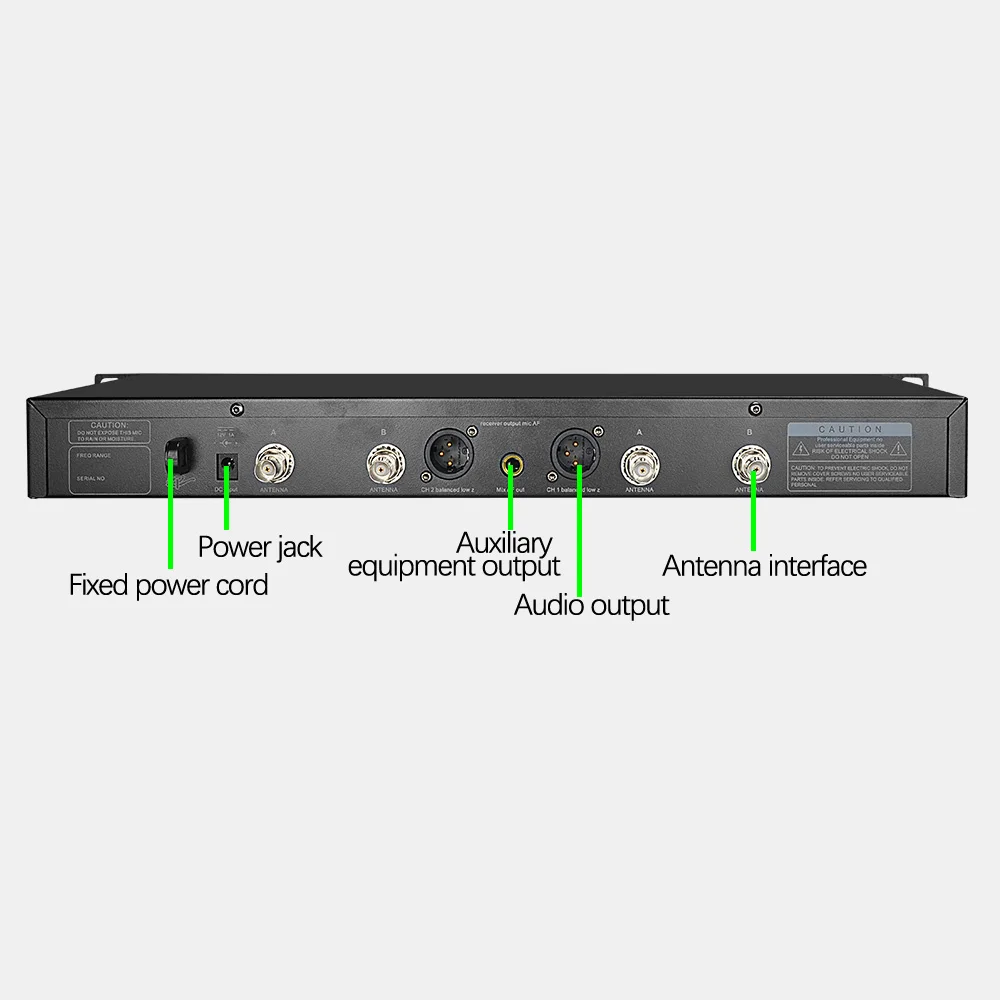 Professional Digital Wireless Microphone 512Mhz/640Mhz/925Mhz Dual Channel Receiver Diversity Mircrofone Beta87A Capsule