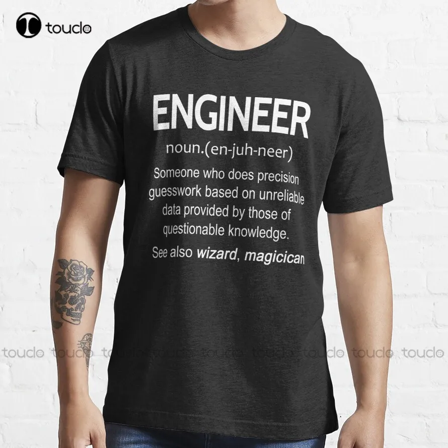 Engineer Noun T-Shirts Trending T-Shirt Hawaiian Shirt Cotton Outdoor Simple Vintag Casual Tee Shirts Make Your Design Xs-5Xl