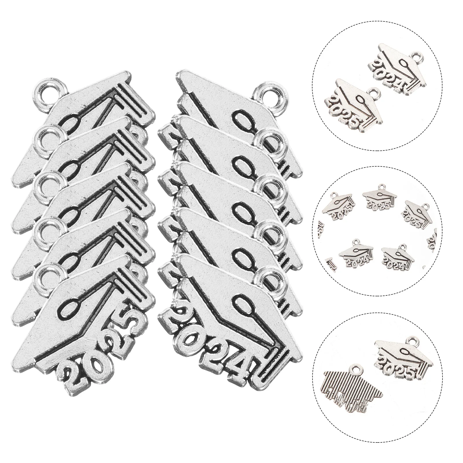 

100 Pcs Jewelry Alloy Accessories Necklace Charms for Making Jewellery Pendants Metal ing Silver Small