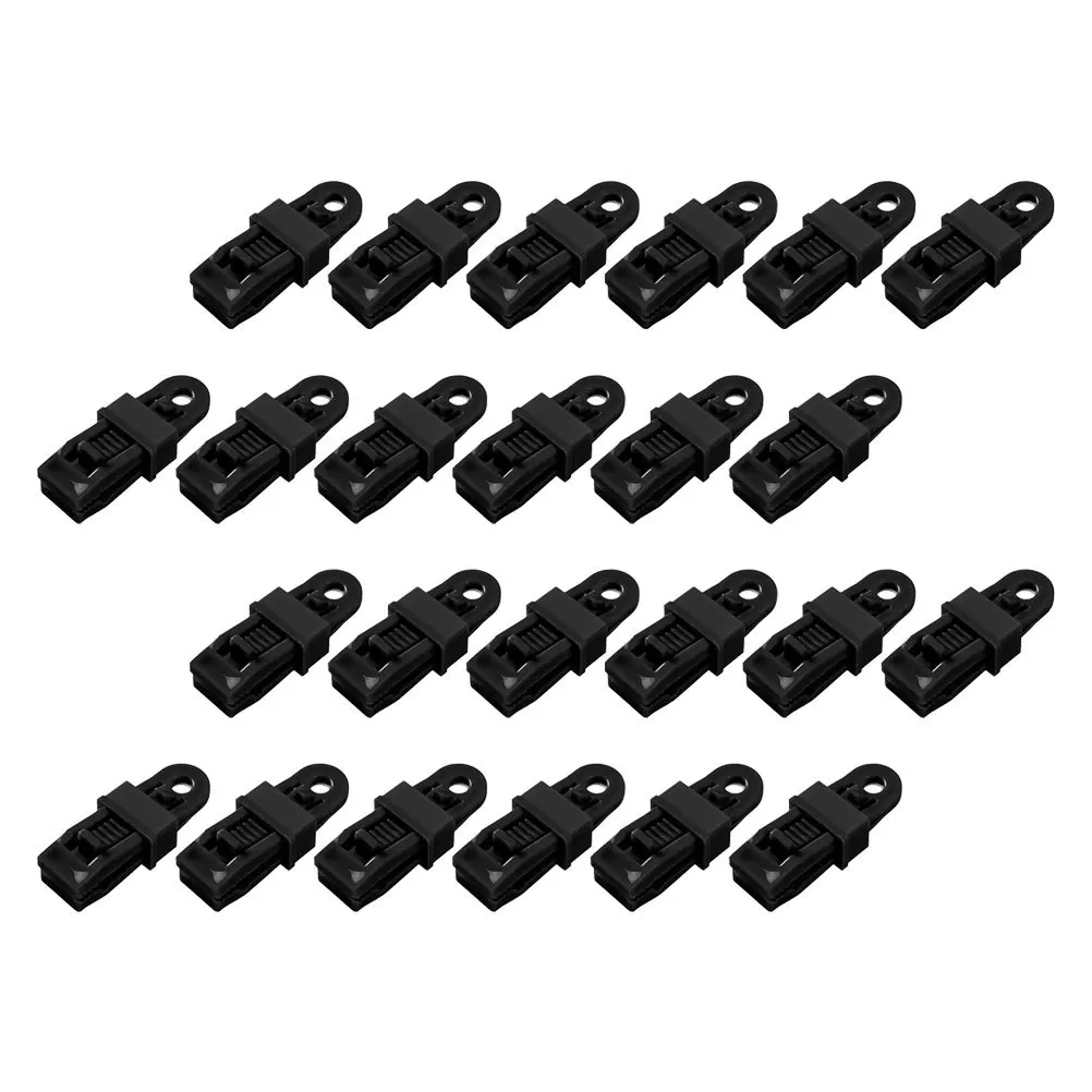 

24Pcs Outdoor Tent Fastener Clips Windproof Large Nylon Tent Clips for Camping Canopy Shade Cloth Tarp Clamp Heavy Duty Tarp