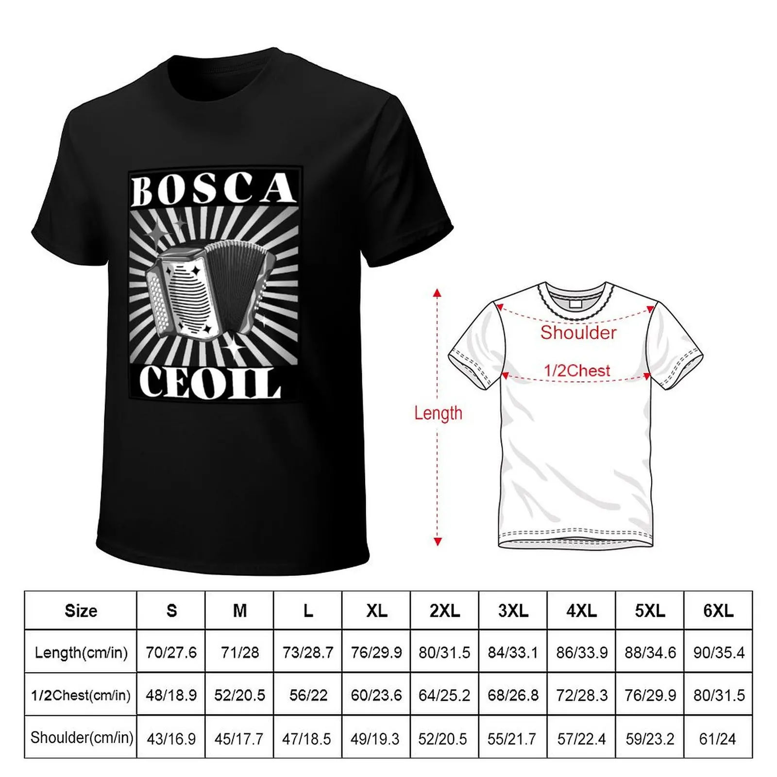 Bosca Ceoil - Irish Button Accordion cairdín |bosca musical box bosca ceoil music box T-Shirt Comfortable Daily Wear Tee