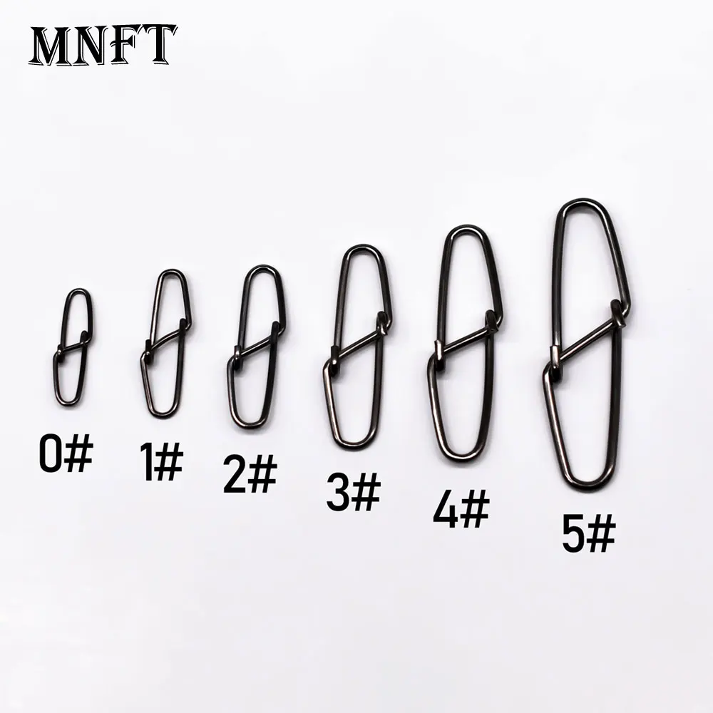 MNFT 0# to 5# Sizes Available Fishing Clip Snap Connectors Lure Fishing Buckle Pin Fishing Accessories