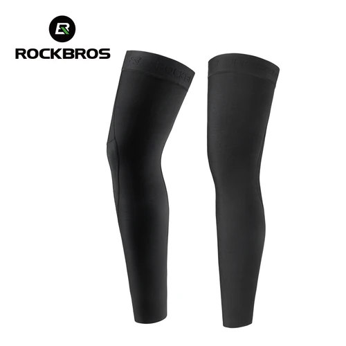 Imagen 1 del producto ROCKBROS-calentadores de piernas para bicicleta de invierno, forro polar térmico a prueba de viento, protección de piernas para mantener el calor, seguridad deportiva, protector de piernas para correr y ciclismo