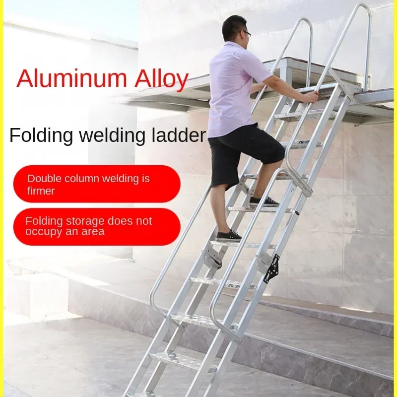 

3.0 aluminum alloy welded folding ladder