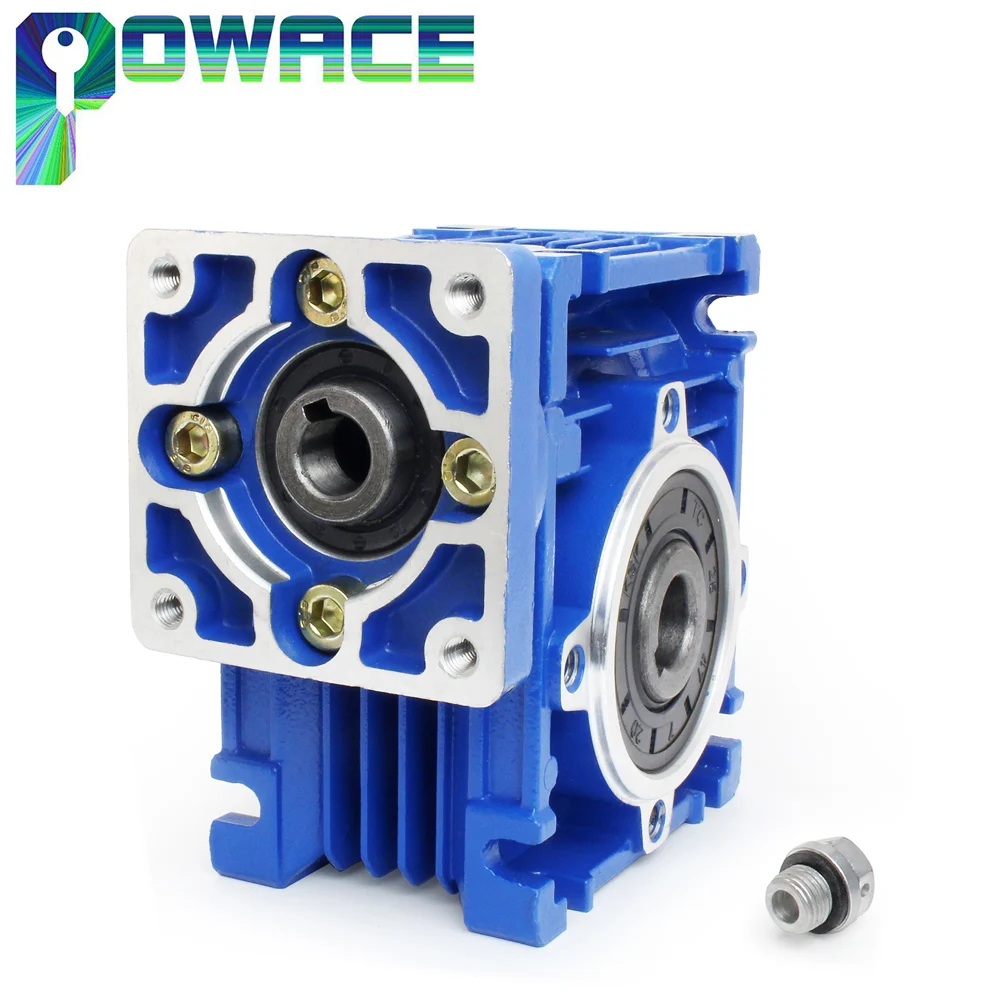 NMRV075 Reducer Worm Gear Gearbox Reducer Ratio 7.5: 1-100: 1 For Nema 42 / 52 Servo Stepper Motor Output 28mm