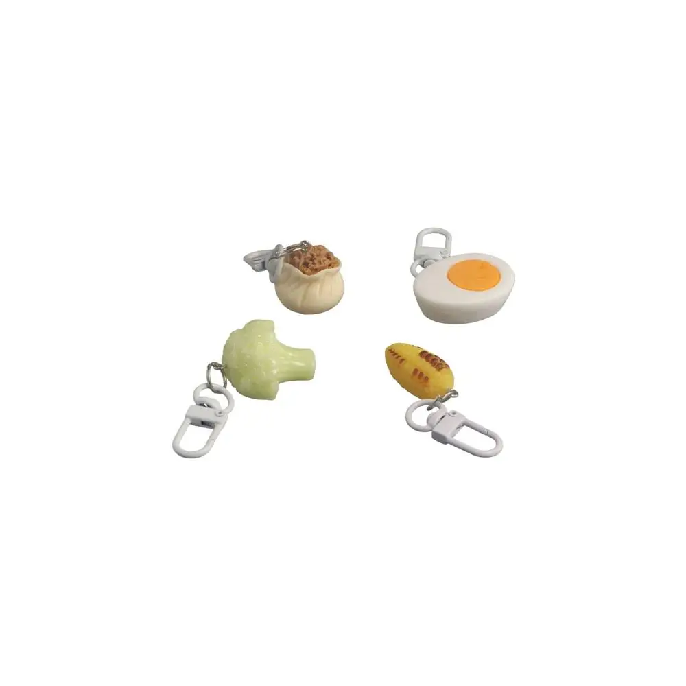 Steamed Stuffed Bun Cute Food Key Chain Corn Noodle Chinese Breakfast Pendant Backpack Charms Korean Style