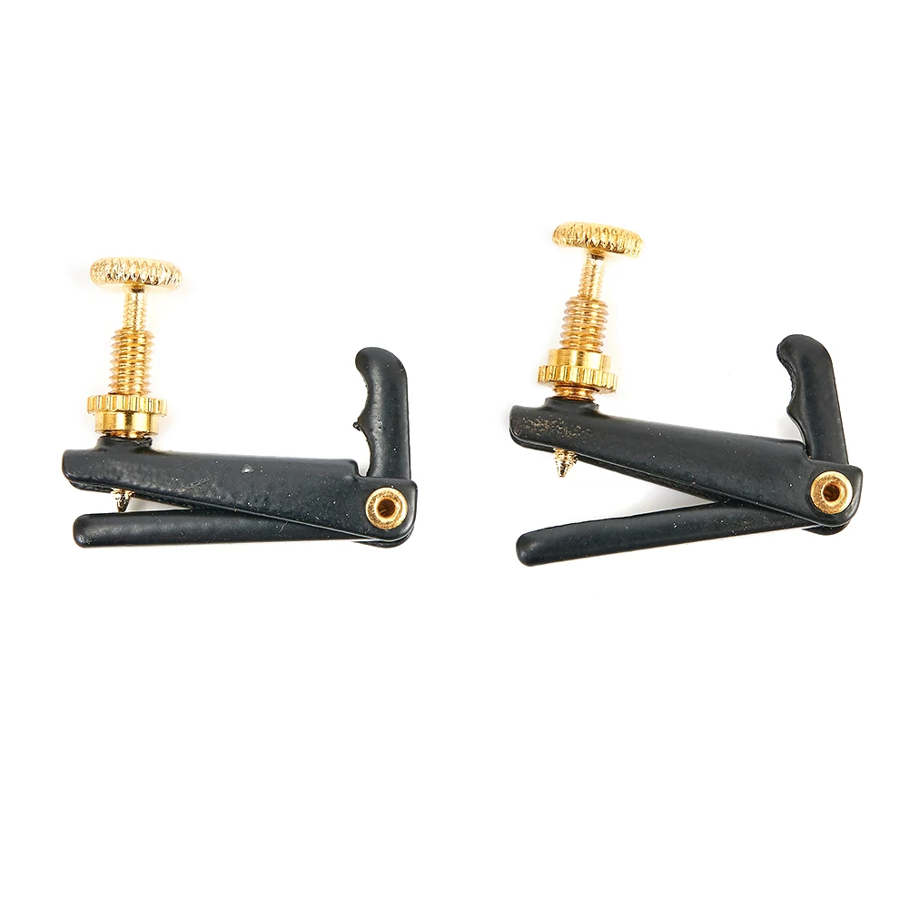 Metal Violin Fine Tuner, 4 Pcs Pack, for 3/4 4/4 Violin, Anti Rust, Special and Good Looking Design, Smooth Screw Precision