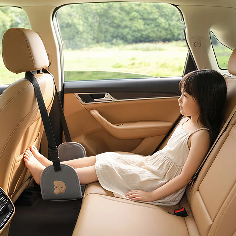 Portable Travel Essentials Car Seat Foot Hammock Adjustable Thicken Children Long-distance Flights Foot Rest Supportive Pad