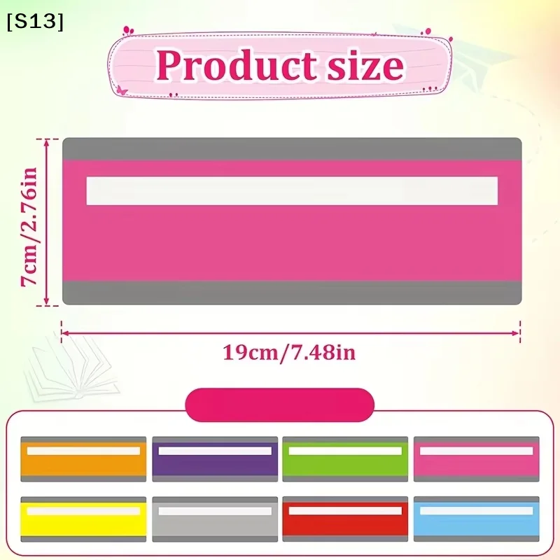 8Pcs Large Size Guided Reading Strips Highlight Overlays Multicolor Reading Tracking Rulers For Dyslexics Bookmarks[Q]Q@