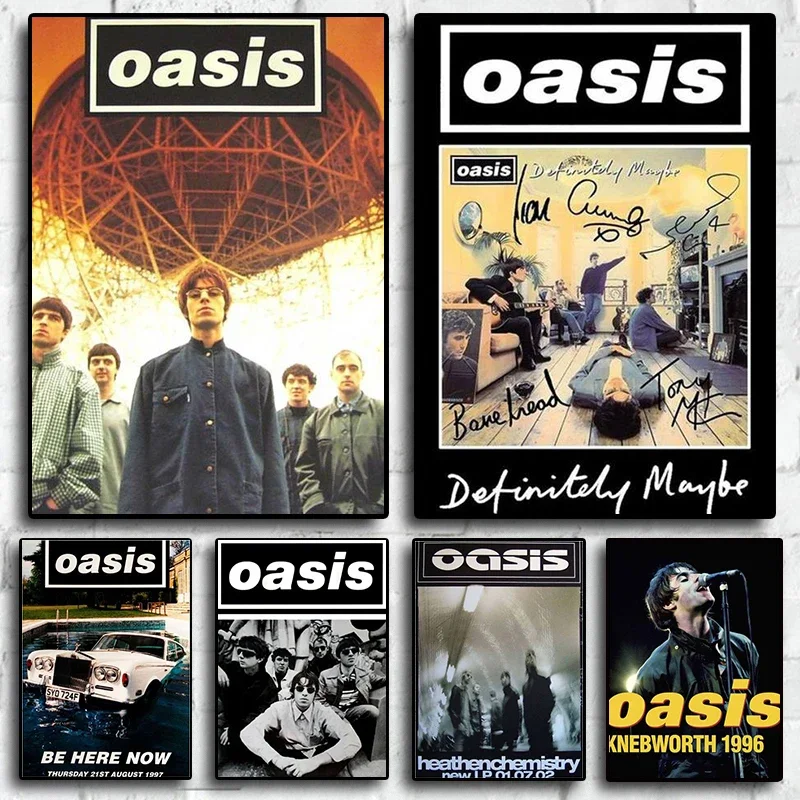Musikalbum Celebs Oasis Definitely Maybe Rap Bild für Wohnzimmer Leinwand Malerei Kunst Home Wall Decor