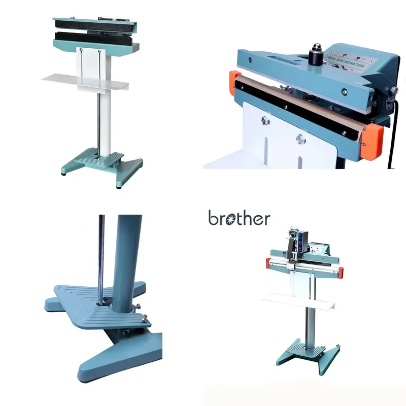 Bag Pouch Sealer Food Packaging Sealing Machine Brother Packing PFS-D400 Pedal Vertical Plastic Band Sealing 445*485*880mm