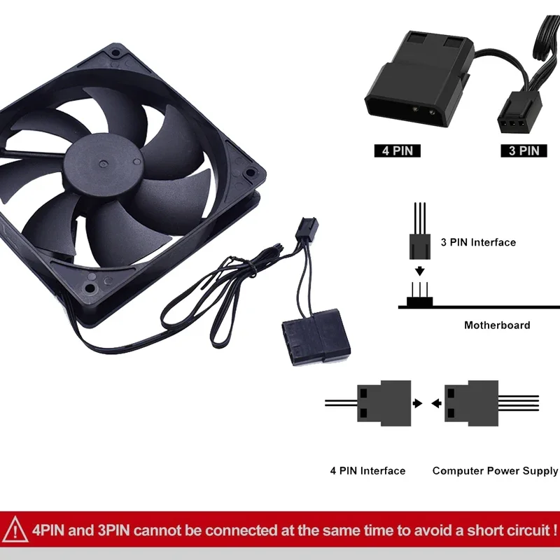 80 90 120mm Silent Computer Fan Silent Computer Case GPU CPU Heat Sink 4 Pin Computer Components Computer Components view 4