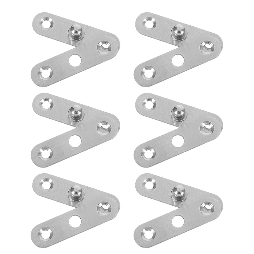 

6pcs Folding One-length Hinges Adjustable Large Combination Stainless Steel Hidden Bookcase Door Hinges Swing Interior Pivot