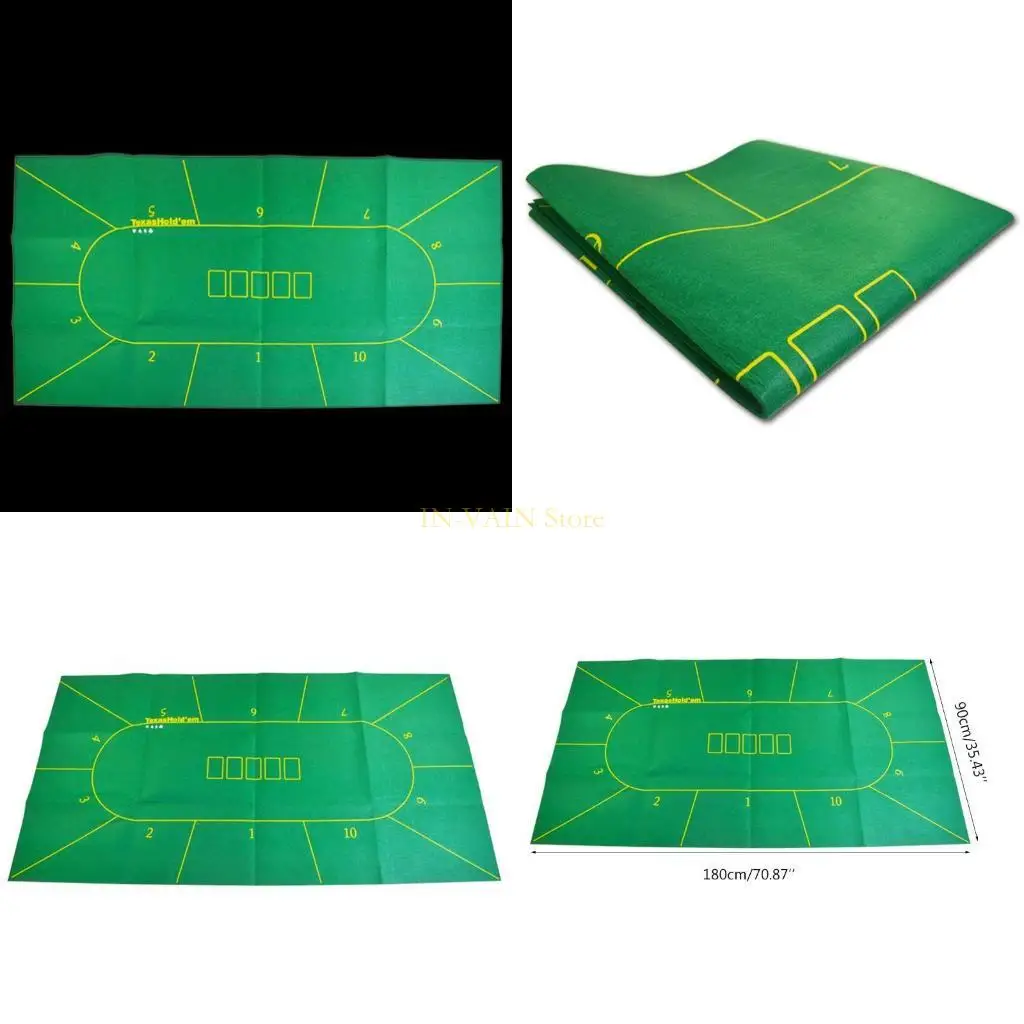 

M5TC 70x35Inch Profession Mat, Portable Flannel Waterproof Table Cover 10 Player Layout for Table Top Game
