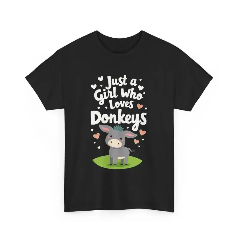 

Просто девочка, которая любит осли, милый осел, футболка с забавными животными для девочек-любителей
