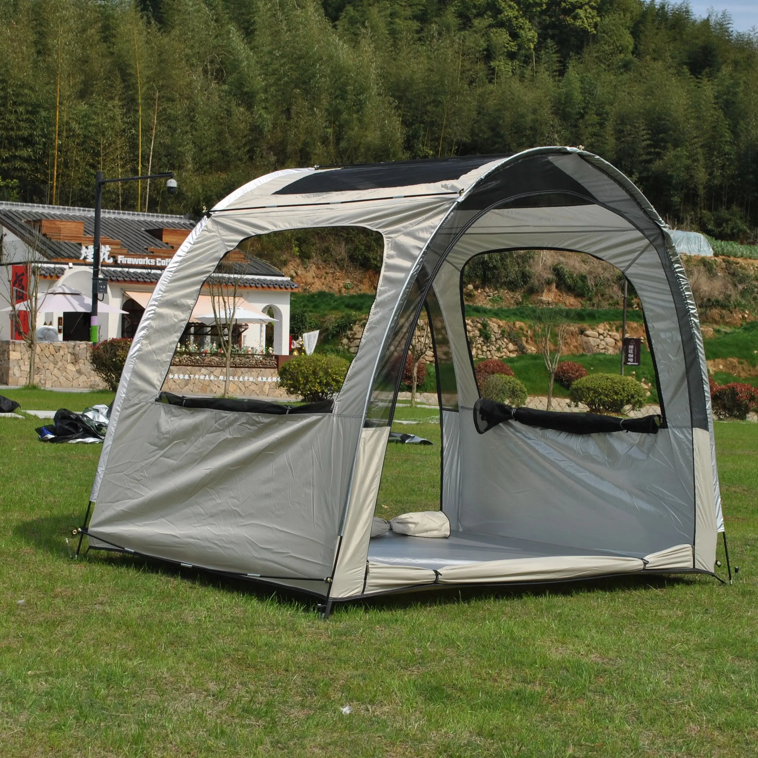 

Палатка для кемпинга на 2 человек, синяя, с полностью сетчатым верхом, дверями и окнами, для пикника на природе, водонепроницаемая, с защитой от УФ-излучения, для походов и пешего туризма, портативная