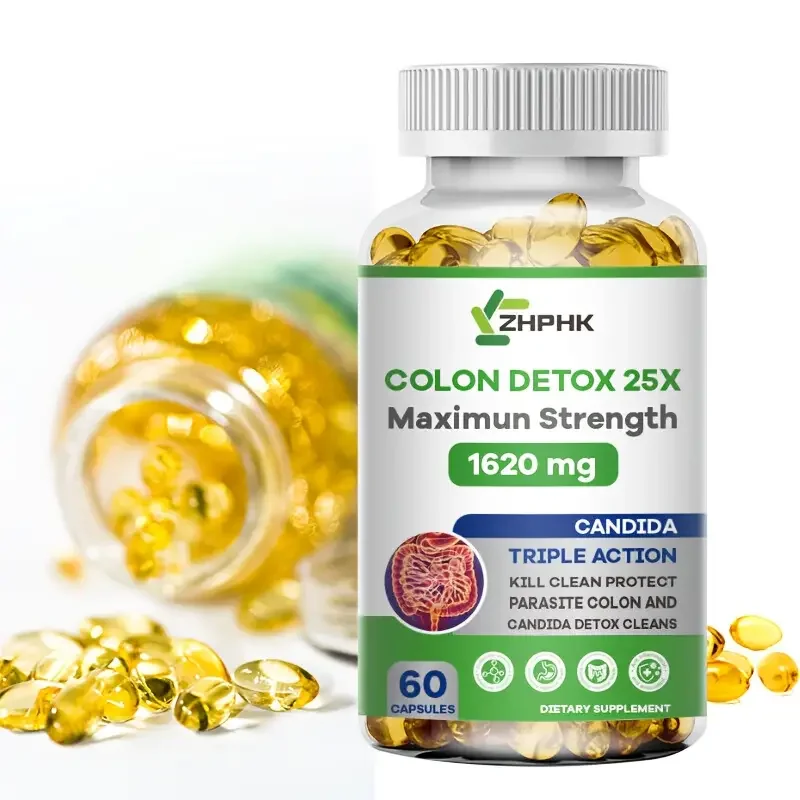 

60 capsules for detoxification and colon purification, coordinating the balance of the gut and gut microbiota, gentle digestion,