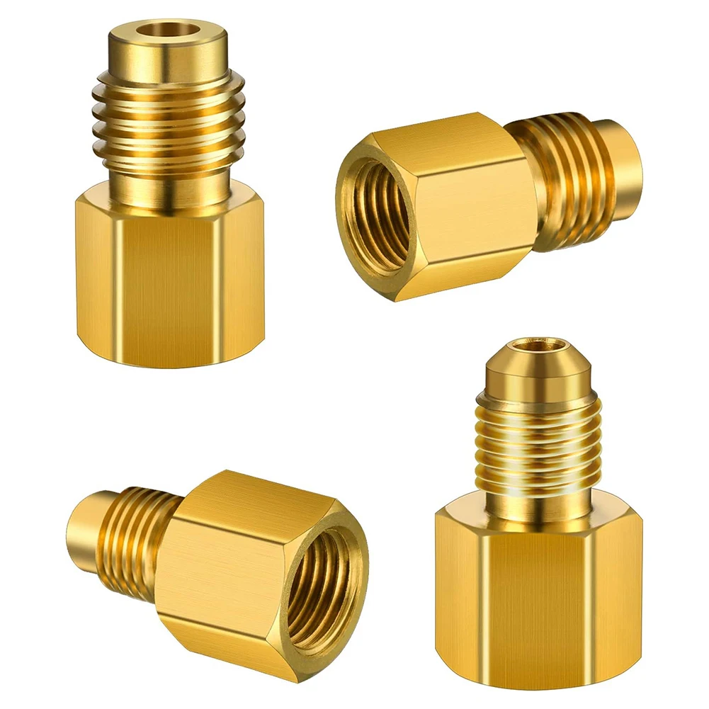 Refrigeration Adapter Kit R134A to R12 12 Female to 14 Male Flare Connectors for Efficient Refrigeration Tasks