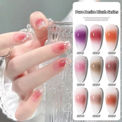 RS Nail 9 Colors Jelly Gel Nail Polish Summer blusher Semi Transparent UV Gel Soak Off Nail Art Semi Permanent Lacquer Varnish