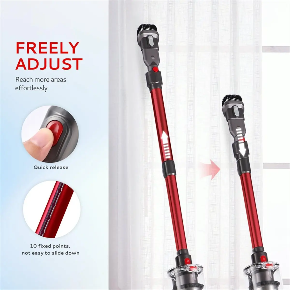 AB30 Extendable Wand for V7 V8 V10 V11 V15 Cordless Vacuum, Versatile Stick Vacuum Replacement Accessory -A