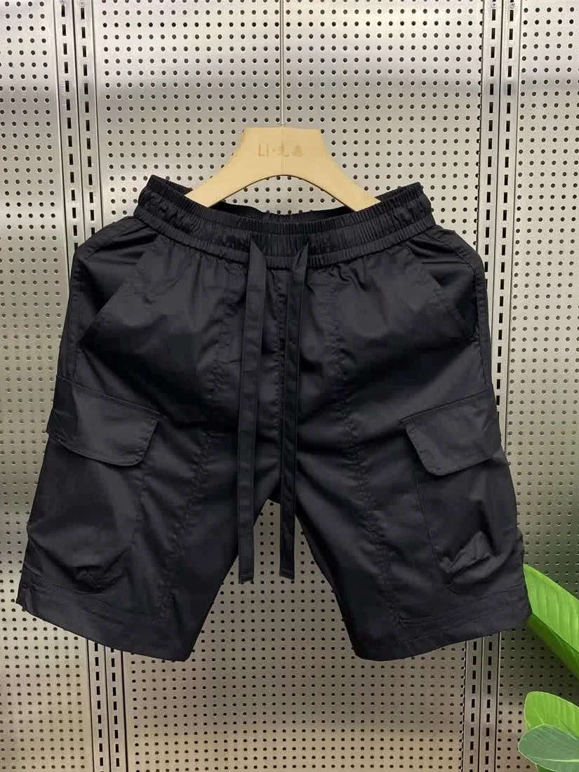 

Loose Straight Leg American Sport Shorts Men's Summer Thin Workwear Style High End Casual Five-Quarter Pants Khaki Color