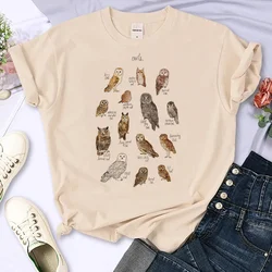 Owls top women Y2K summer funny t shirt female designer graphic manga clothes