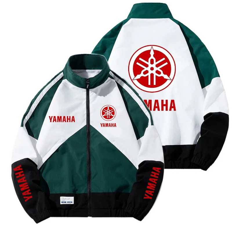 Yamaha Racing Jacket - Men's and Women's Spring-Autumn Zipper Jacket - Harajuku Style Multi-Color Loose-Lined Couple's Coat