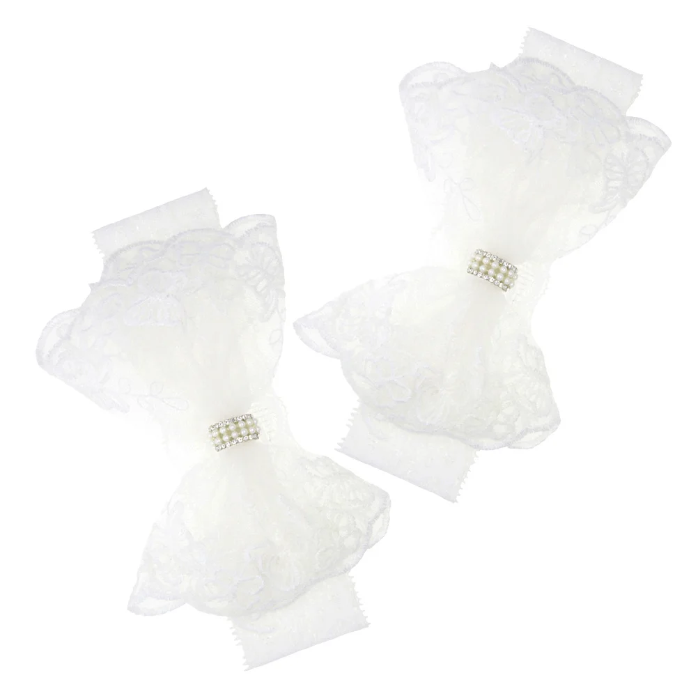 

2pcs Butterfly Knot Headbands For Baby Girls Lace Bow Hairband Infant Girl Accessory Comfortable Wear-Resistant Design Newborn