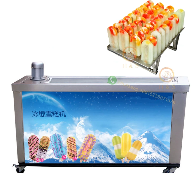 Various Molds Automatic Brine Cooling Popsicle Freezer Turkey Ice Cream Lolly popsicle Machine for sale beer bar