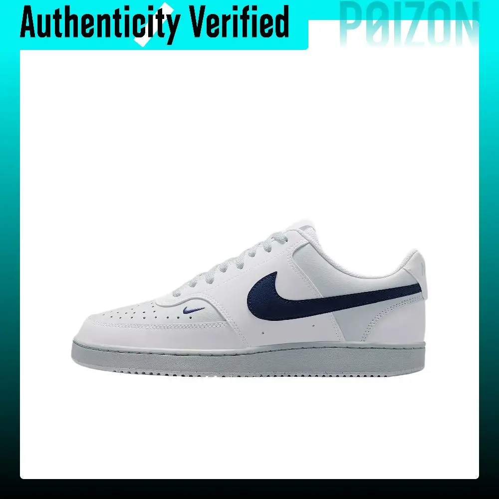 Nike Court Vision Skate Shoes Men's Low-top White/White Gold/Dark Navy Blue IM0459-106