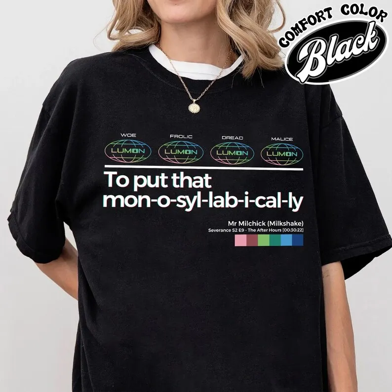 

Severance Shirt, To Put That Monosyllabically Shirt, Funny Inspired Tee, Lumon Macrodata Refinement, Severance T-Shirt for Fan