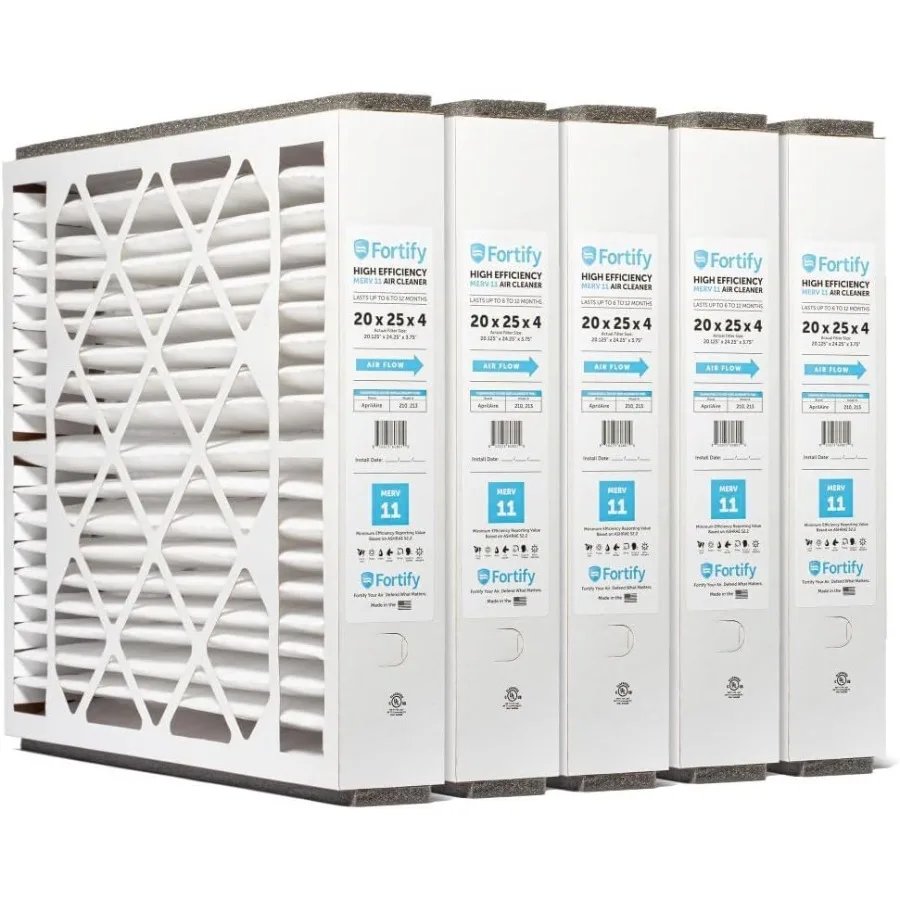 

MERV 11 Compatible Replacement Filters for 20x25x4 AprilAire 210 213 Whole House Air Cleaners Case of 5 Actual Size 20.125 x 24
