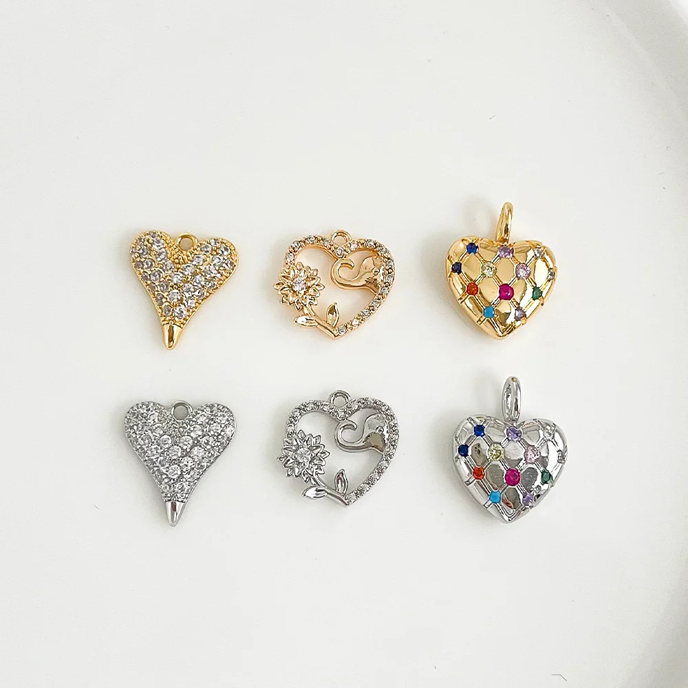 

Cordial Design 20Pcs Jewelry Accessories/Genuine Gold Plating/Copper Pendant Necklace/Hand Made/Heart Shape/DIY Charms #196098