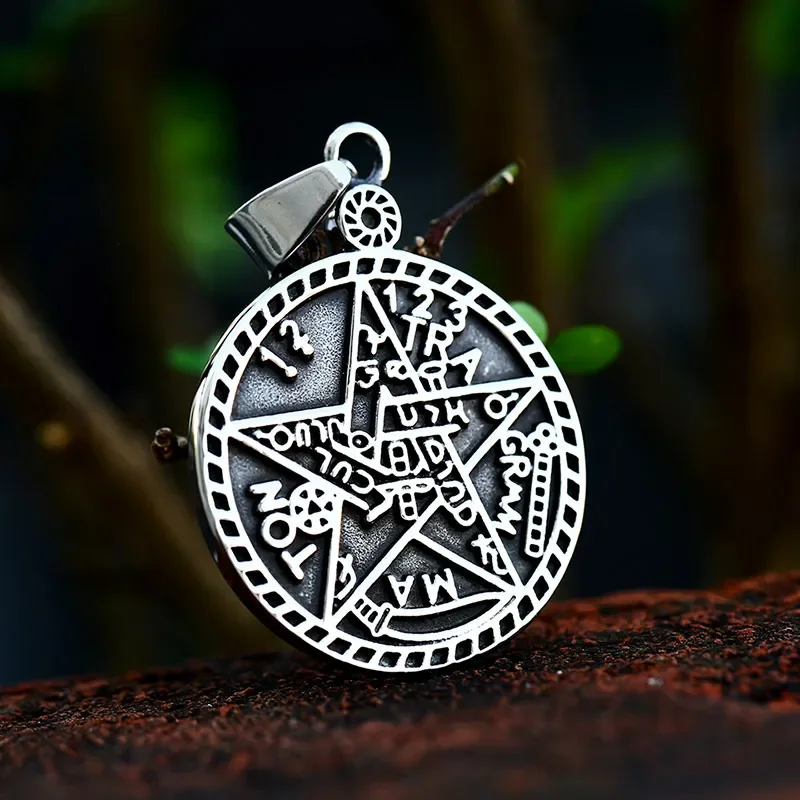 BEIER 2023 Mew Design Stainless Steel Satan Pendant Satanic System Emblem Amulet Charm Sign Medallion Jewelry Wholesale