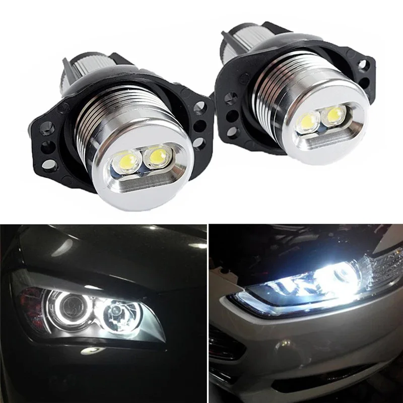 2 Pcs Angel Eye Halo Ring LED Bulbs Kit 63117161444 900LM Fit For BMW E90 E91 325i 325xi 328i 328xi Bright Xenon High Power Bulb