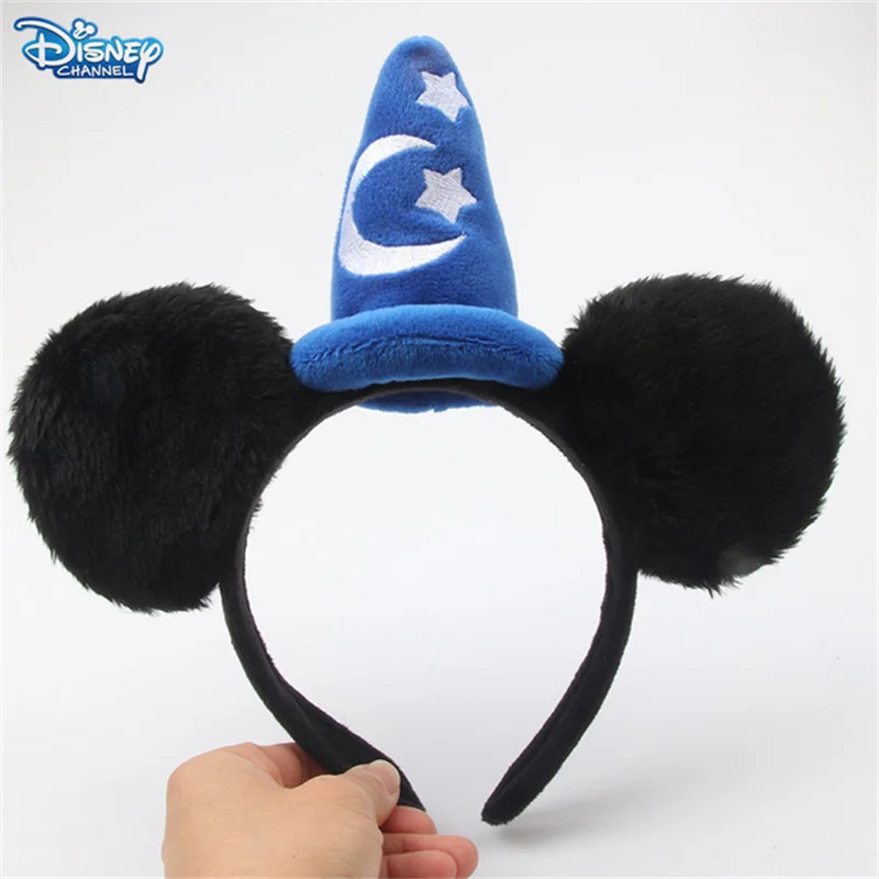 Disney Mickey Ears Birthday Party Headband Cosplay Costume Plush Hair Accessories Magic Hat Girl Hairband Hat Girl And Boy Gifts