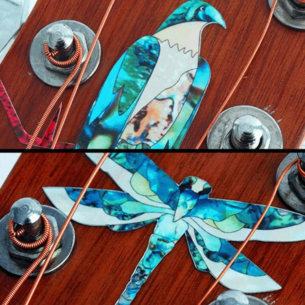 10 Styles Novelty Guitar Accessories Guitar Head Stickers Bass Body Decals Guitar Headstock Decal Guitar Neck Sticker
