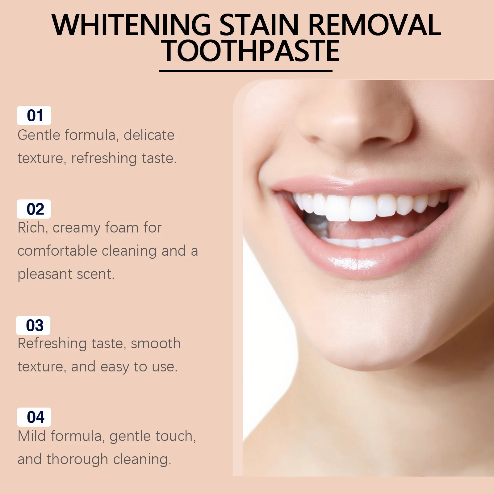 Whitening Toothpaste Hydroxyapatite Gently Cleaning Remove Stain Longlasting Fresh Breath Oral Care Mint Brightening Toothpastes